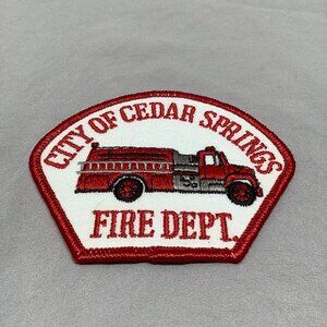 CITY OF CEDAR SPRINGS FIRE DEPT PATCH NEW OLD STOCK